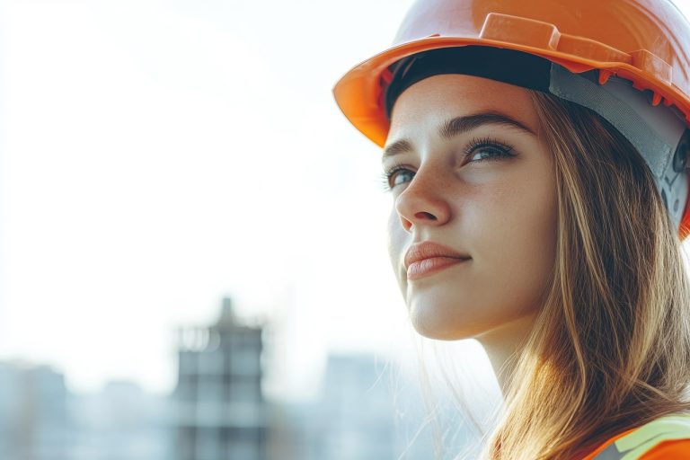 Job Sites USA: Must-Have Platforms for Immigrant Careers 25 ai generated, construction, engineer, woman, site manager, construction worker, construction site, safety, helmet, young, builder, worker, female, professional, industry, safety gear, job, site, laborer, project, team, career, skills, safe, copy space